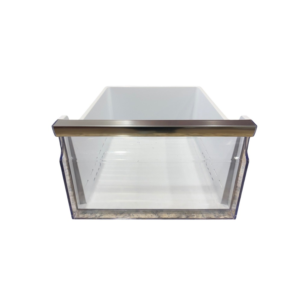 Samsung OEM Refrigerator Drawer Replacement Bin White Clear for RF28K9070SR